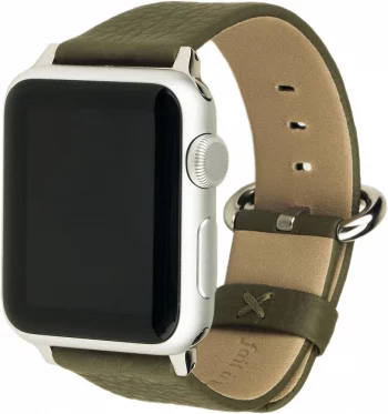 Ремешок для Apple Watch 38/40 мм, теленок, зеленый(Ремешок для Apple Watch 38/40 мм, теленок, зеленый)